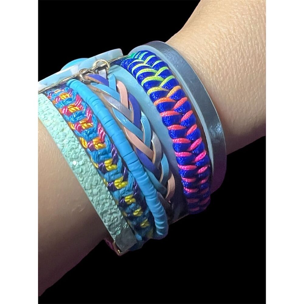 Handmade Boho Multi-Strand Leather Wrap Bracelet for Women with Turquois… - Picture 12 of 15